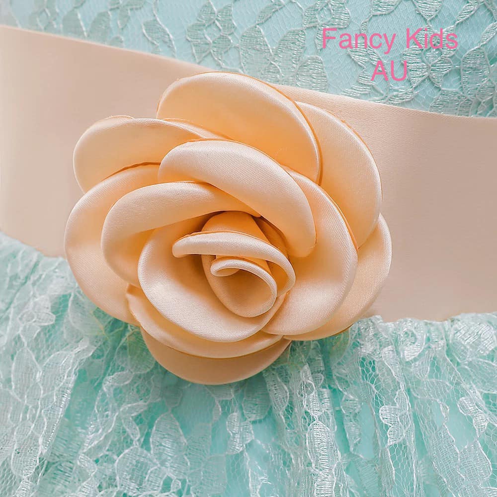 Rosy lace dress- Mint