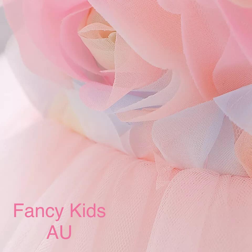 Multi colour floral tutu party dress