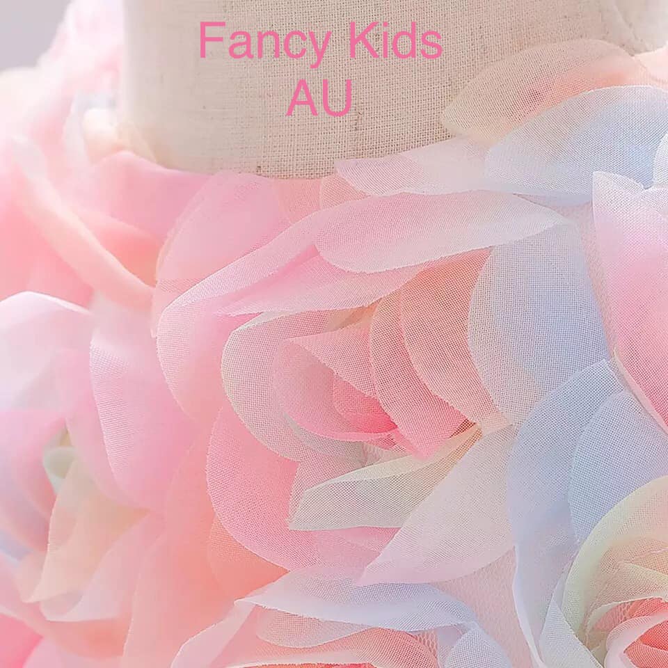 Multi colour floral tutu party dress