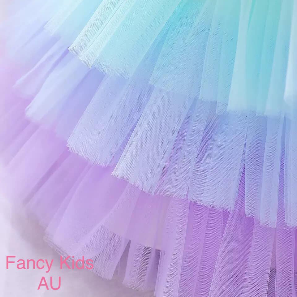 Multi colour floral tutu party dress