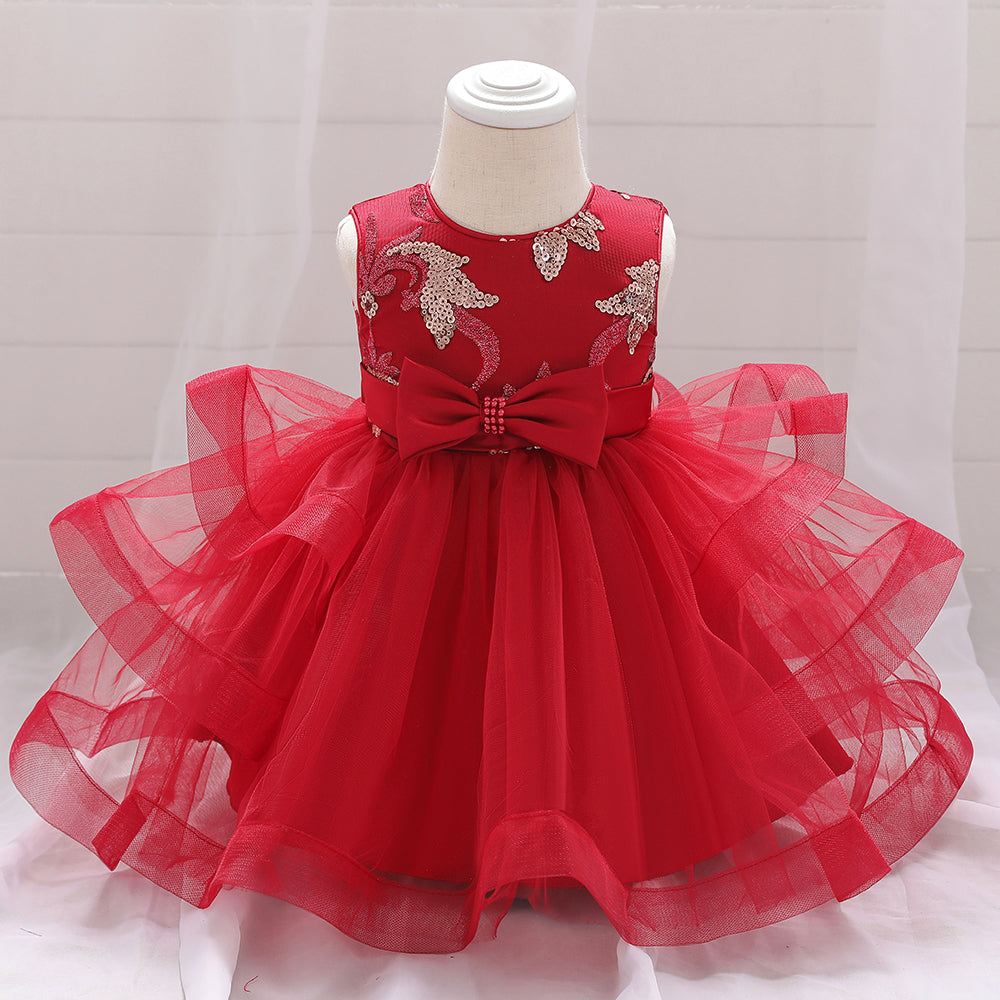 Tara sparkle dress- Red
