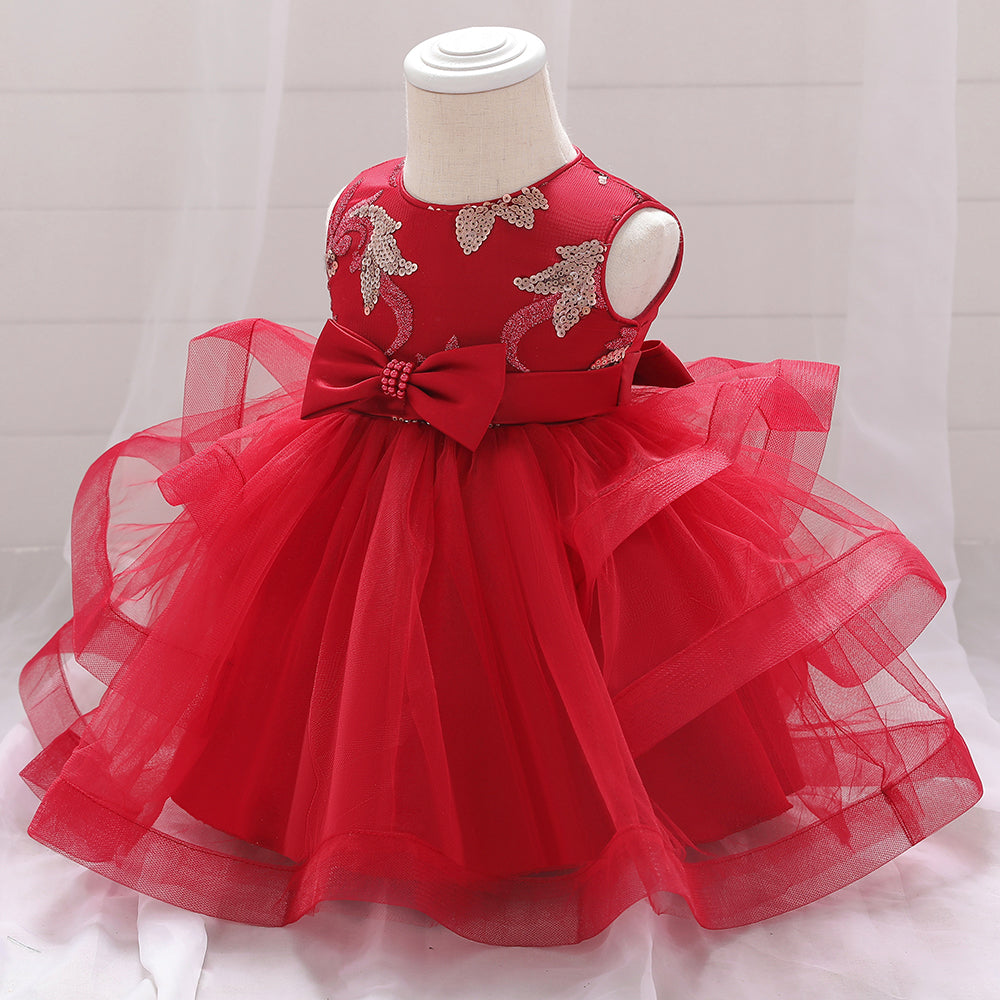 Tara sparkle dress- Red