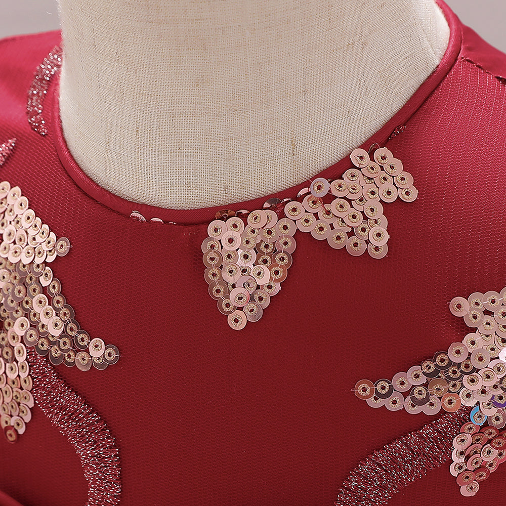 Tara sparkle dress- Red