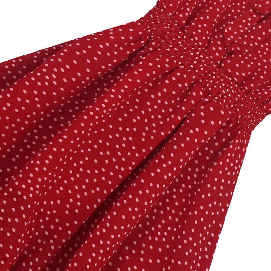 Red long maxi dress-silk