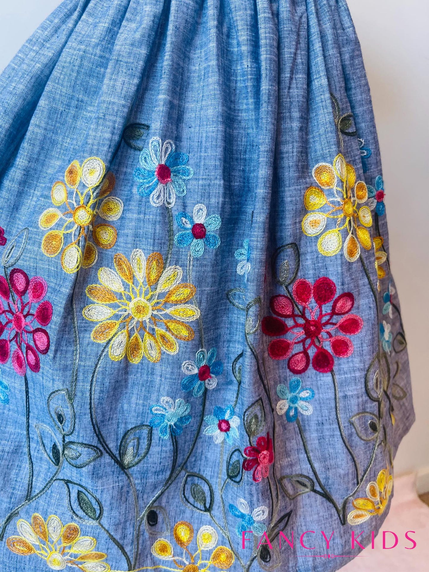 Smocked and Embroidered floral dress