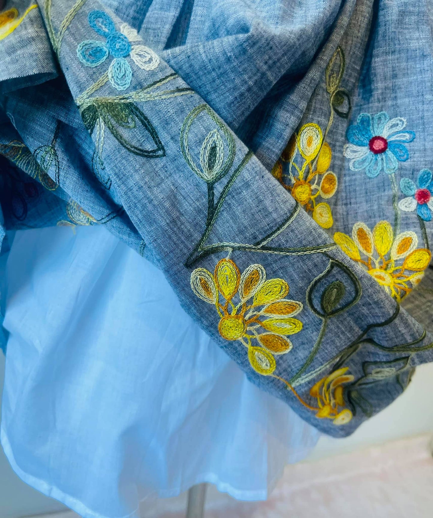 Smocked and Embroidered floral dress