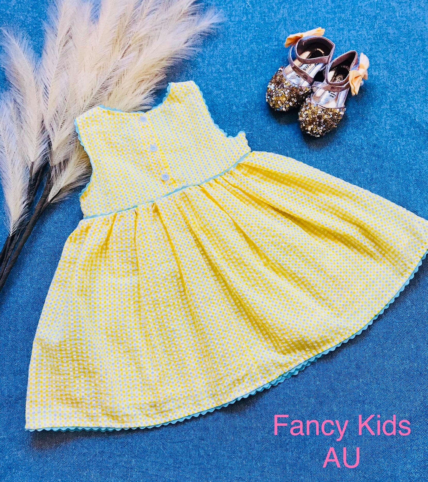 My little duck dress appliqué and embroidered